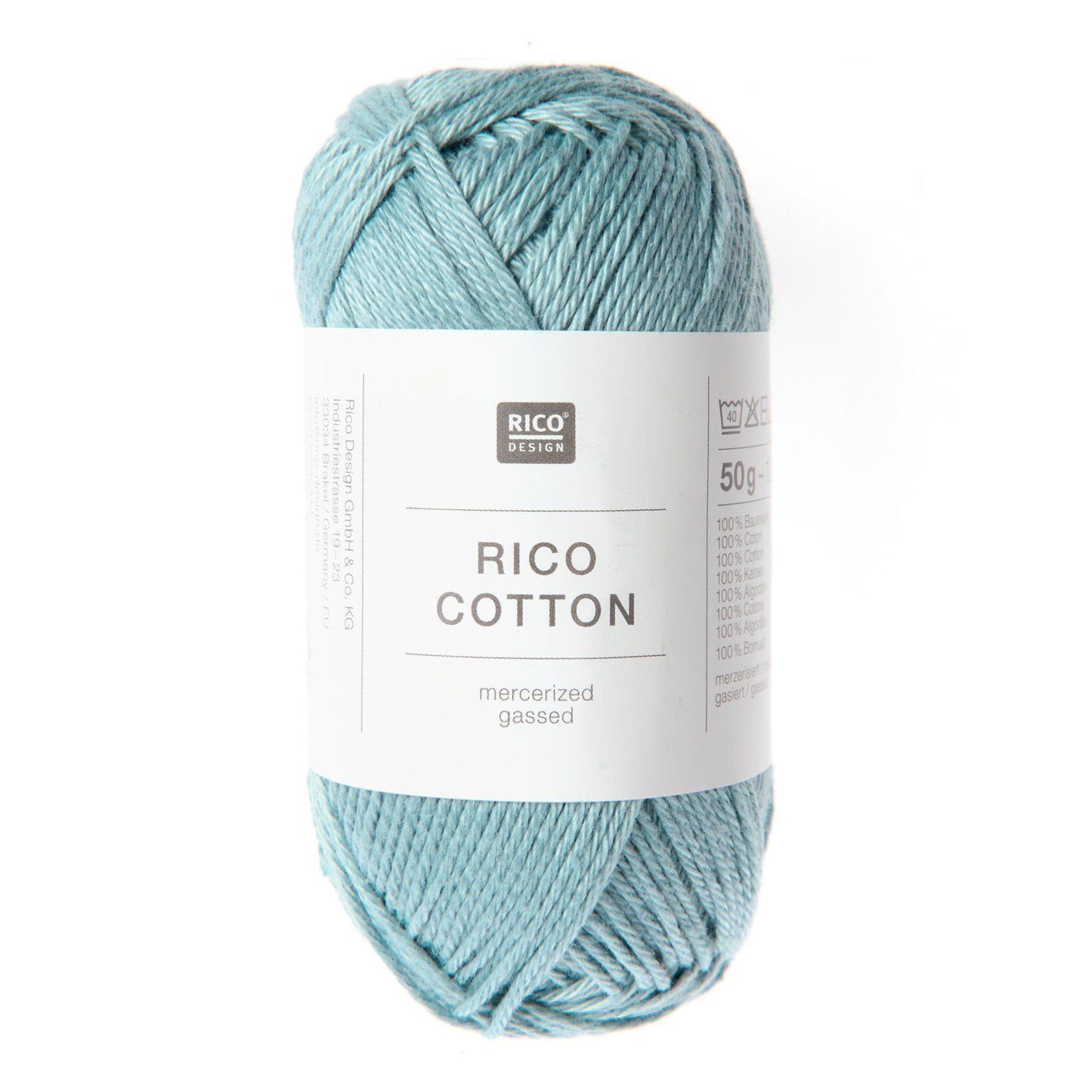 Pelote de Cotton de Rico Design coloris 706 Bleu Gris