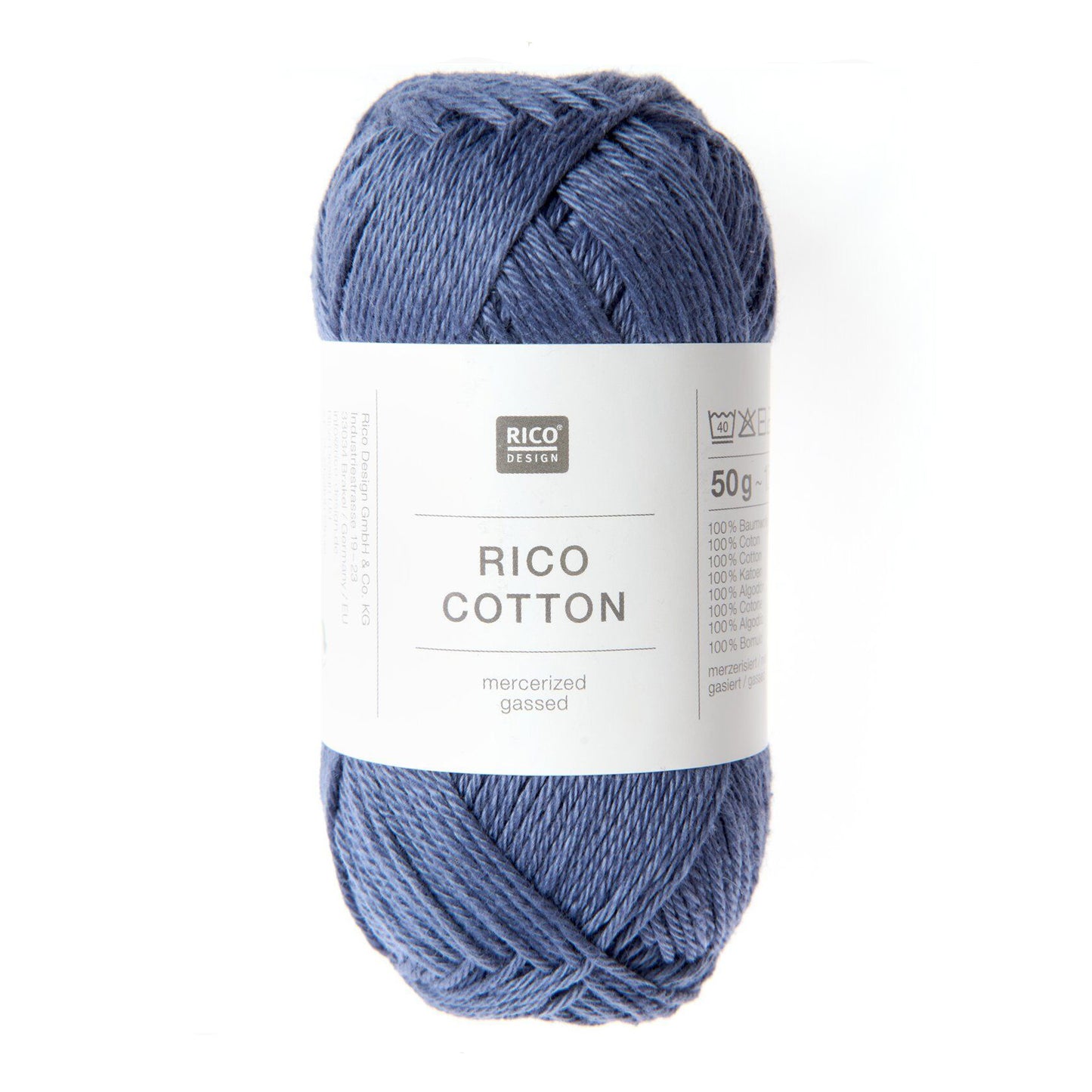 Pelote de Cotton de Rico Design coloris 805 Bleu Nuit