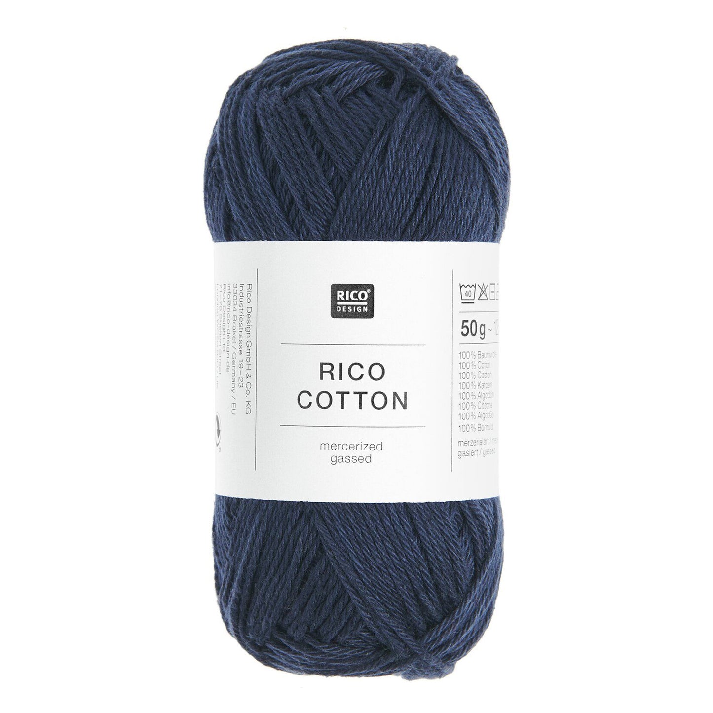 Pelote de Cotton de Rico Design coloris 806 Bleu Marine