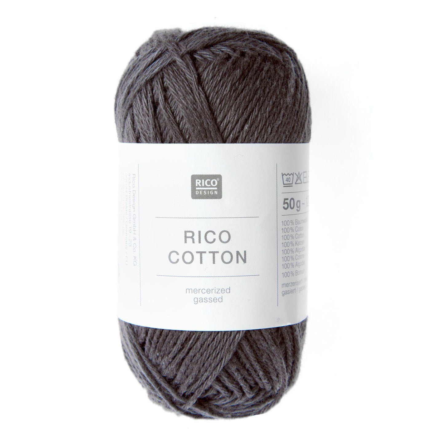 Pelote de Cotton de Rico Design coloris 904 Anthracite