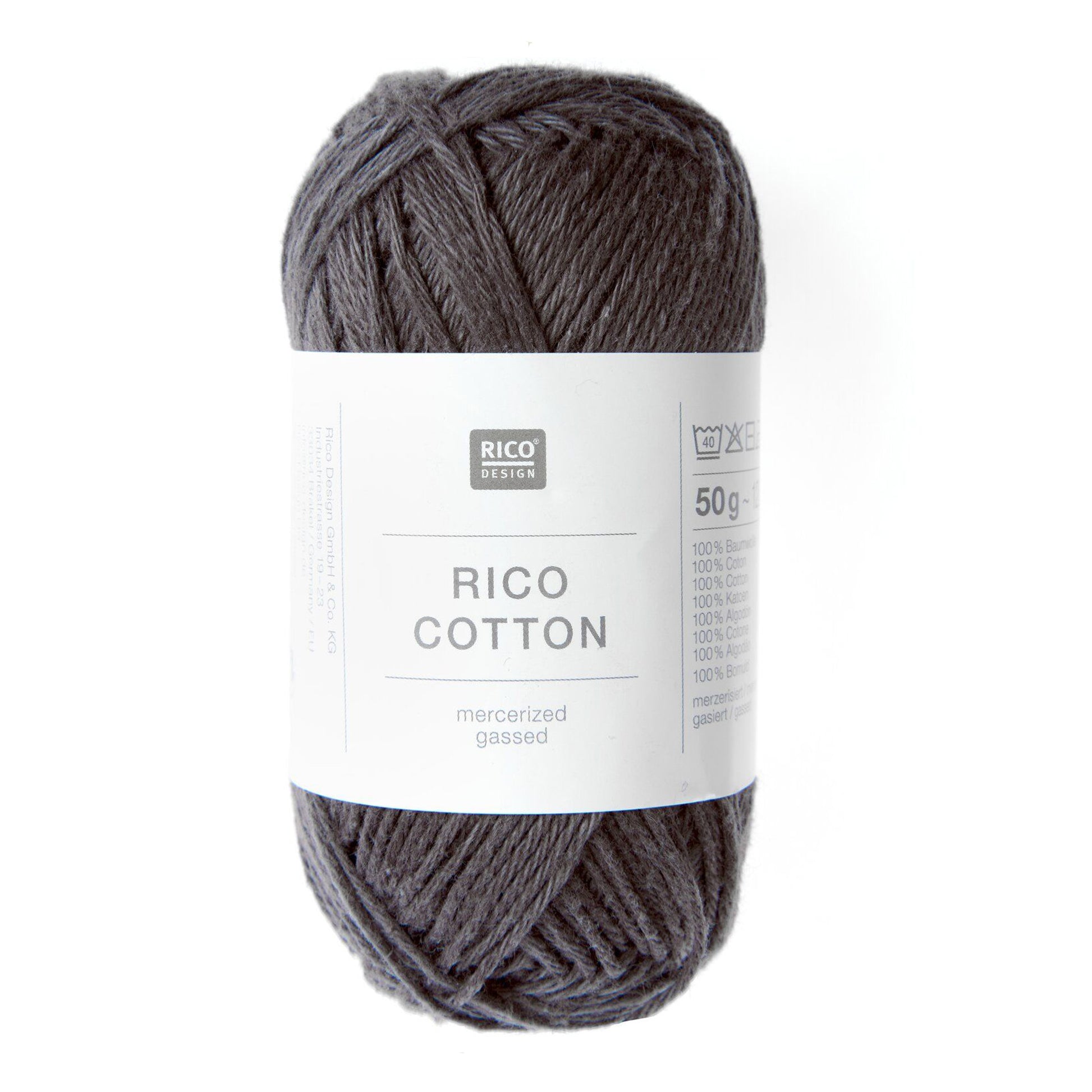 Pelote de Cotton de Rico Design coloris 904 Anthracite