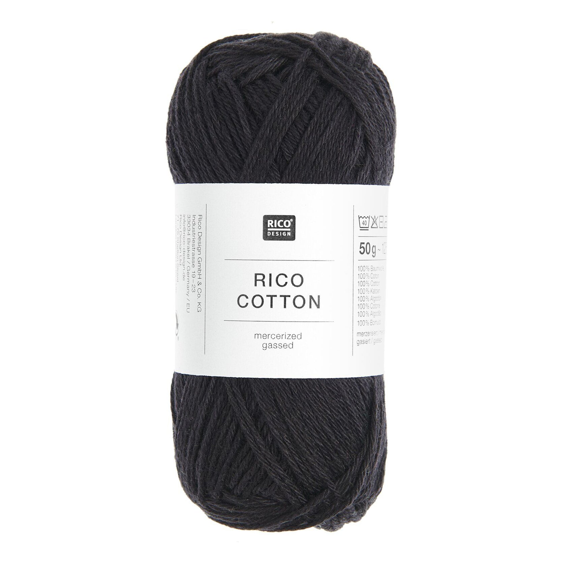 Pelote de Cotton de Rico Design coloris 905 Noir