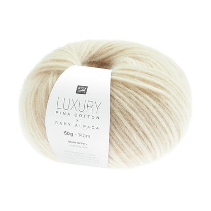 Luxury Pima Cotton x Baby Alpaca de Rico Design coloris 005 Beige