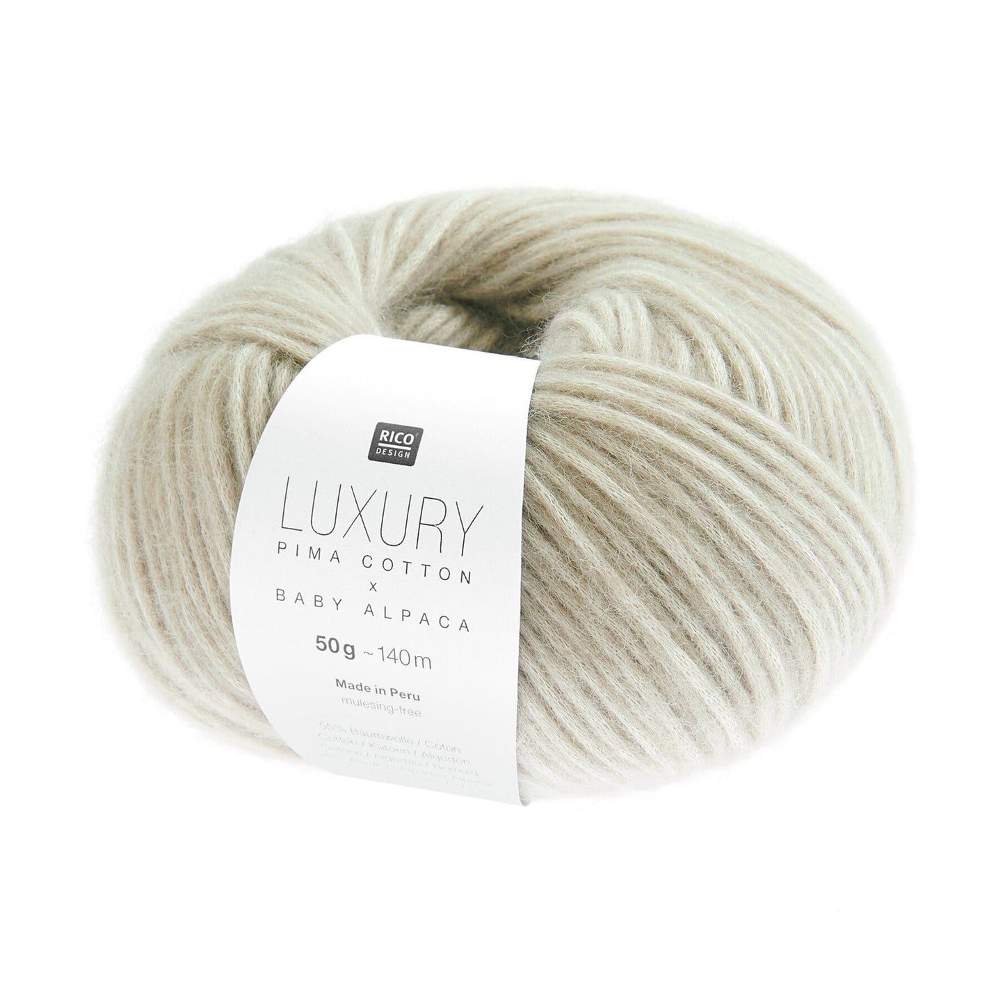 Luxury Pima Cotton x Baby Alpaca de Rico Design coloris 006 Taupe