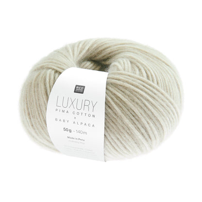 Luxury Pima Cotton x Baby Alpaca de Rico Design coloris 006 Taupe