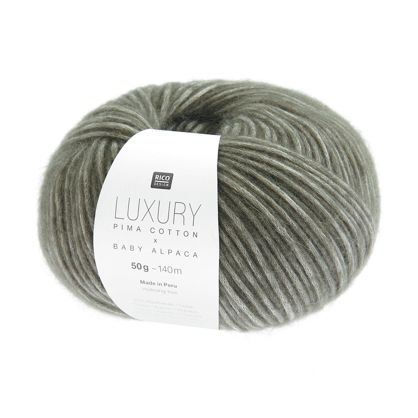 Luxury Pima Cotton x Baby Alpaca de Rico Design coloris 007 Gris