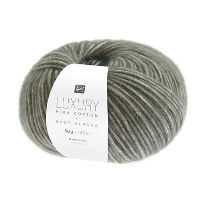 Luxury Pima Cotton x Baby Alpaca de Rico Design coloris 007 Gris