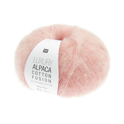 Pelote de Luxury Alpaca Cotton Fusion de Rico Design coloris 002 Coral