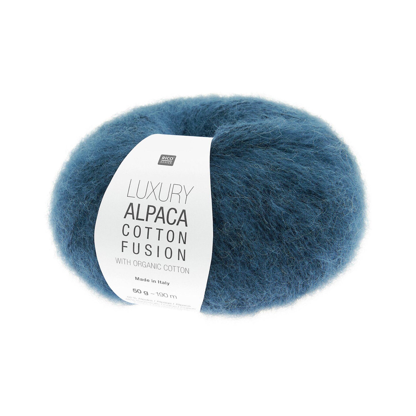 Pelote de Luxury Alpaca Cotton Fusion de Rico Design coloris 004 Blue