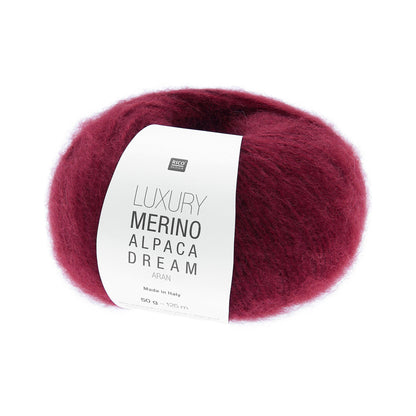 Pelote de Luxury Merino Alpaca Dream Aran de Rico Design coloris 004 Bordeaux