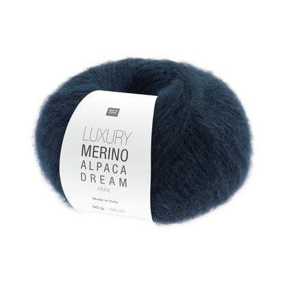 Pelote de Luxury Merino Alpaca Dream Aran de Rico Design coloris 006 Marine
