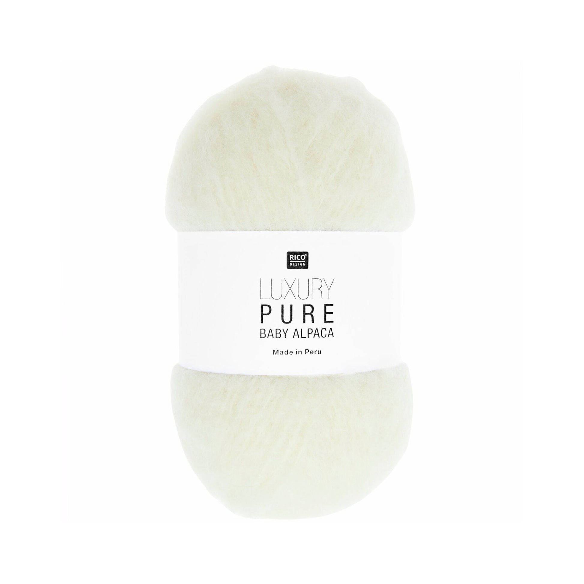 Pelote de Luxury Pure Baby Alpaca de Rico Design, coloris 001 Cream
