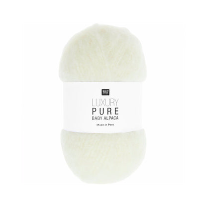 Pelote de Luxury Pure Baby Alpaca de Rico Design, coloris 001 Cream