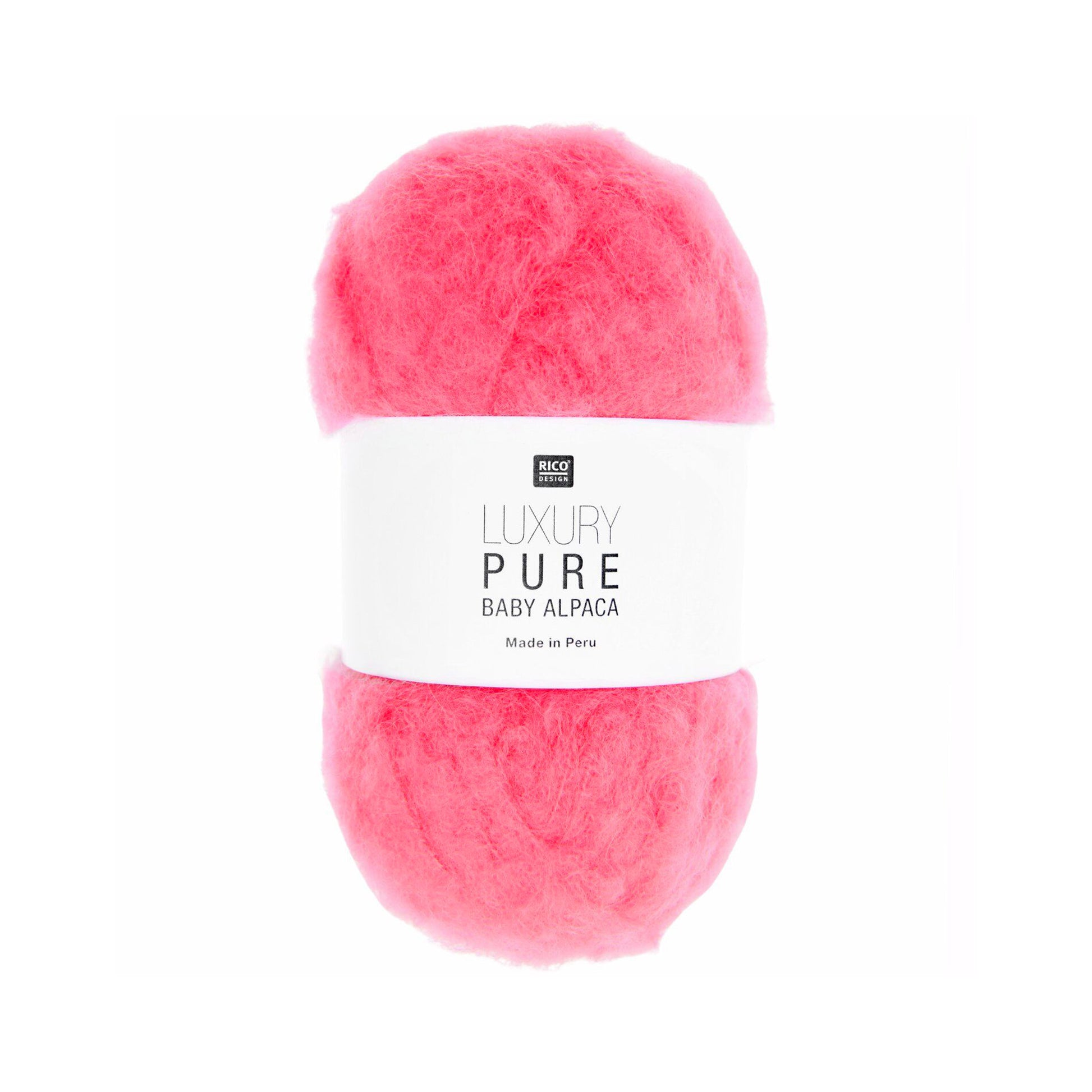 Pelote de Luxury Pure Baby Alpaca de Rico Design, coloris 002 Coral
