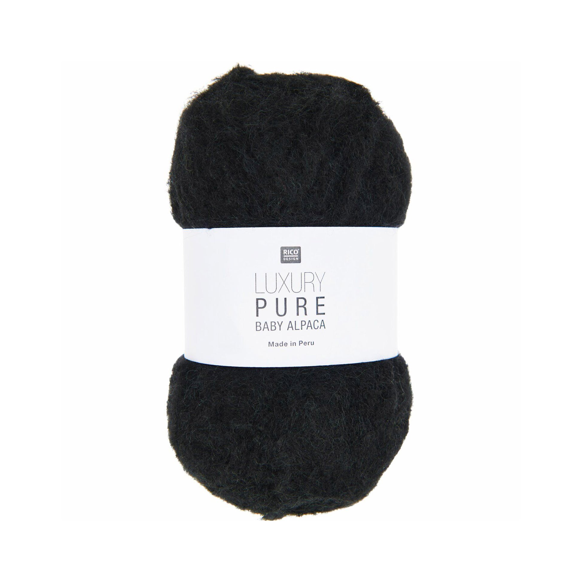 Pelote de Luxury Pure Baby Alpaca de Rico Design, coloris 009 Black