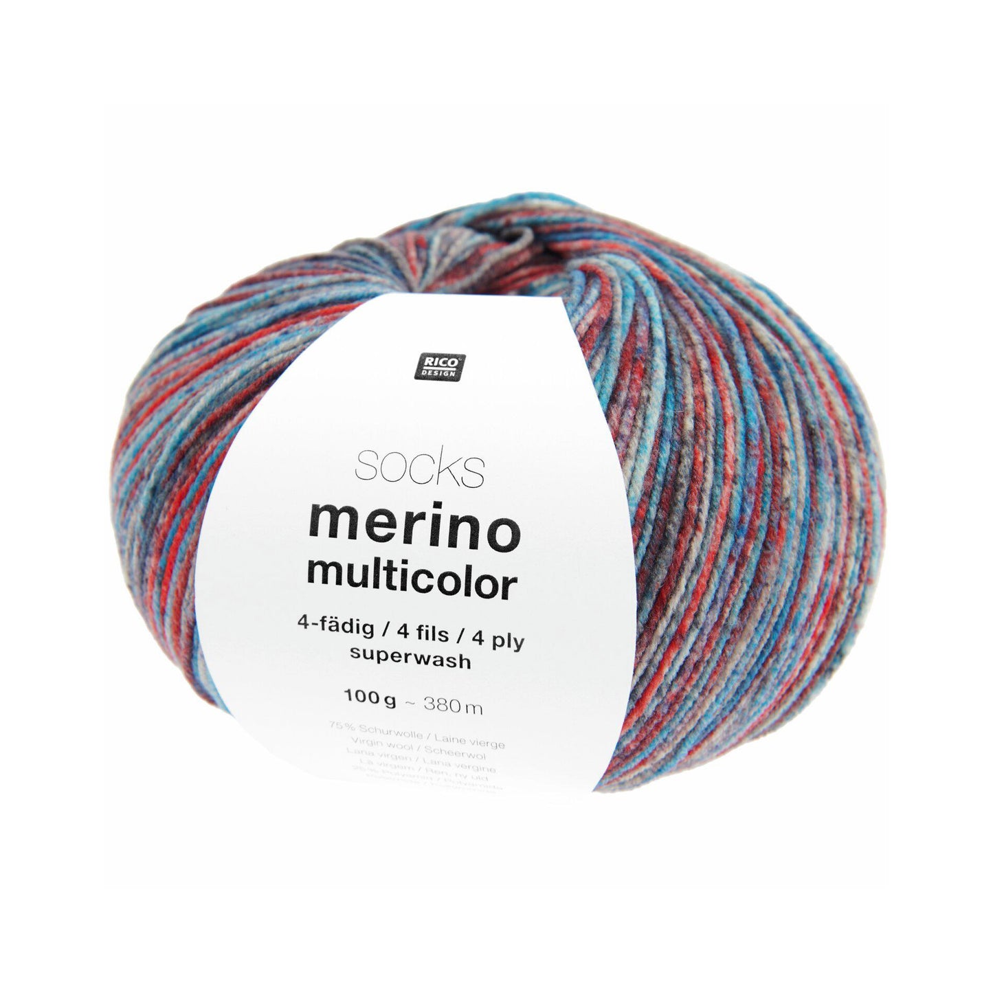 Pelote de Merino Multicolor Socks de Rico Design coloris 03 Elements