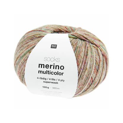 Pelote de Merino Multicolor Socks de Rico Design coloris 06 Forest