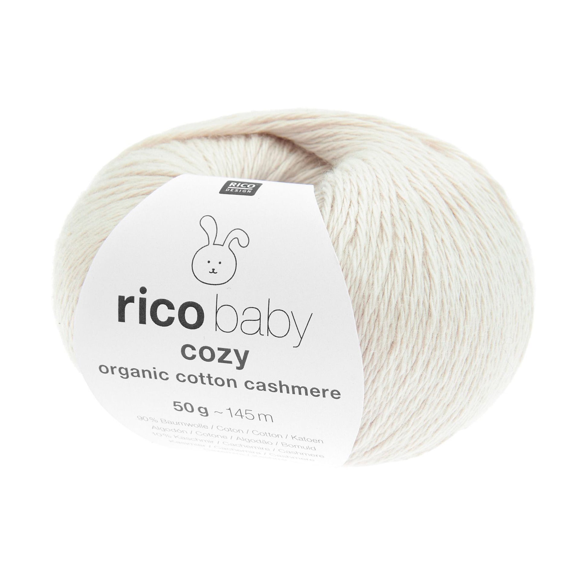 Pelote de Baby Cozy Organic Cotton Cashmere de Rico Design coloris 002 Nature