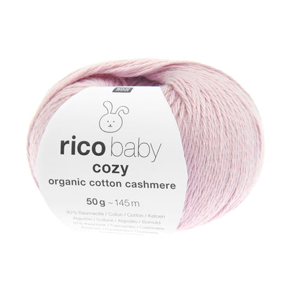 Pelote de Baby Cozy Organic Cotton Cashmere de Rico Design coloris 006 Lilas Clair