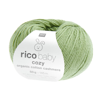 Pelote de Baby Cozy Organic Cotton Cashmere de Rico Design coloris 011 Sauge