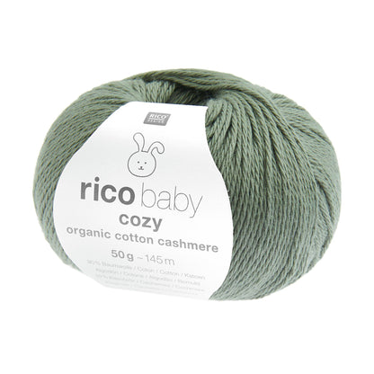 Pelote de Baby Cozy Organic Cotton Cashmere de Rico Design coloris 012 Lierre