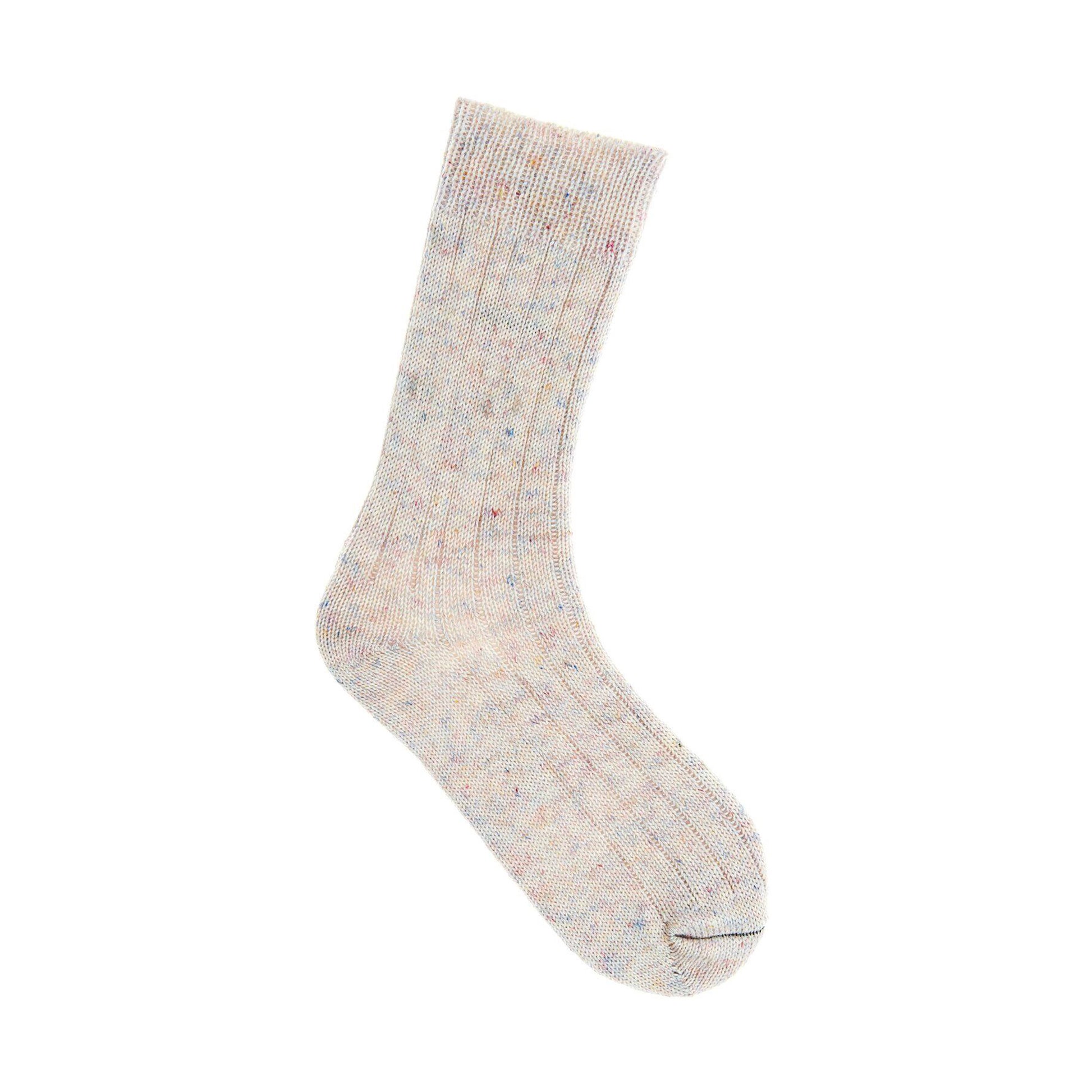 Socks Linen Tweed de Rico Design coloris 001 Crème