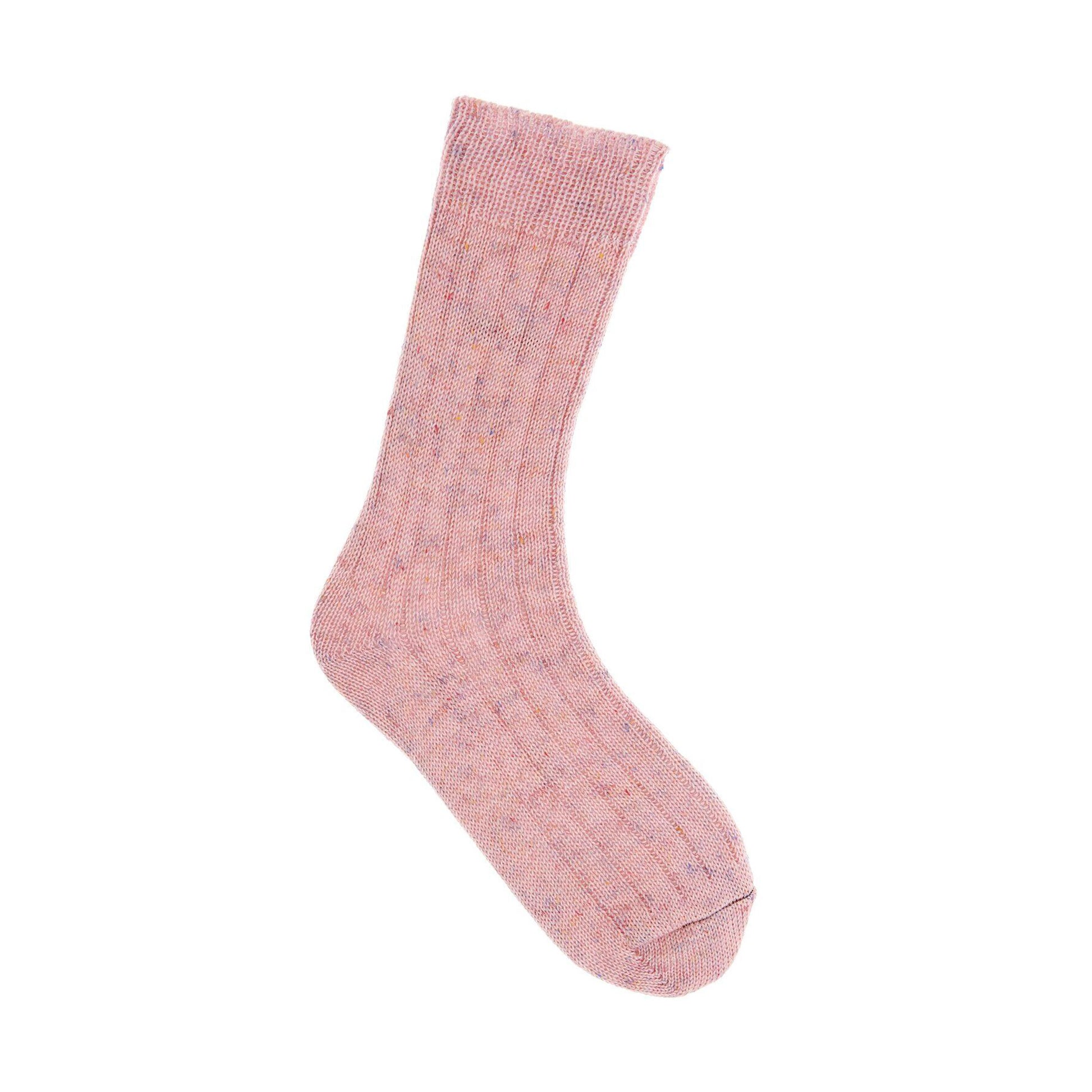 Socks Linen Tweed de Rico Design coloris 002 Rose