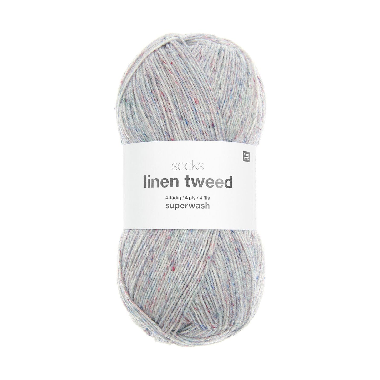 Socks Linen Tweed de Rico Design coloris 004 Violettes