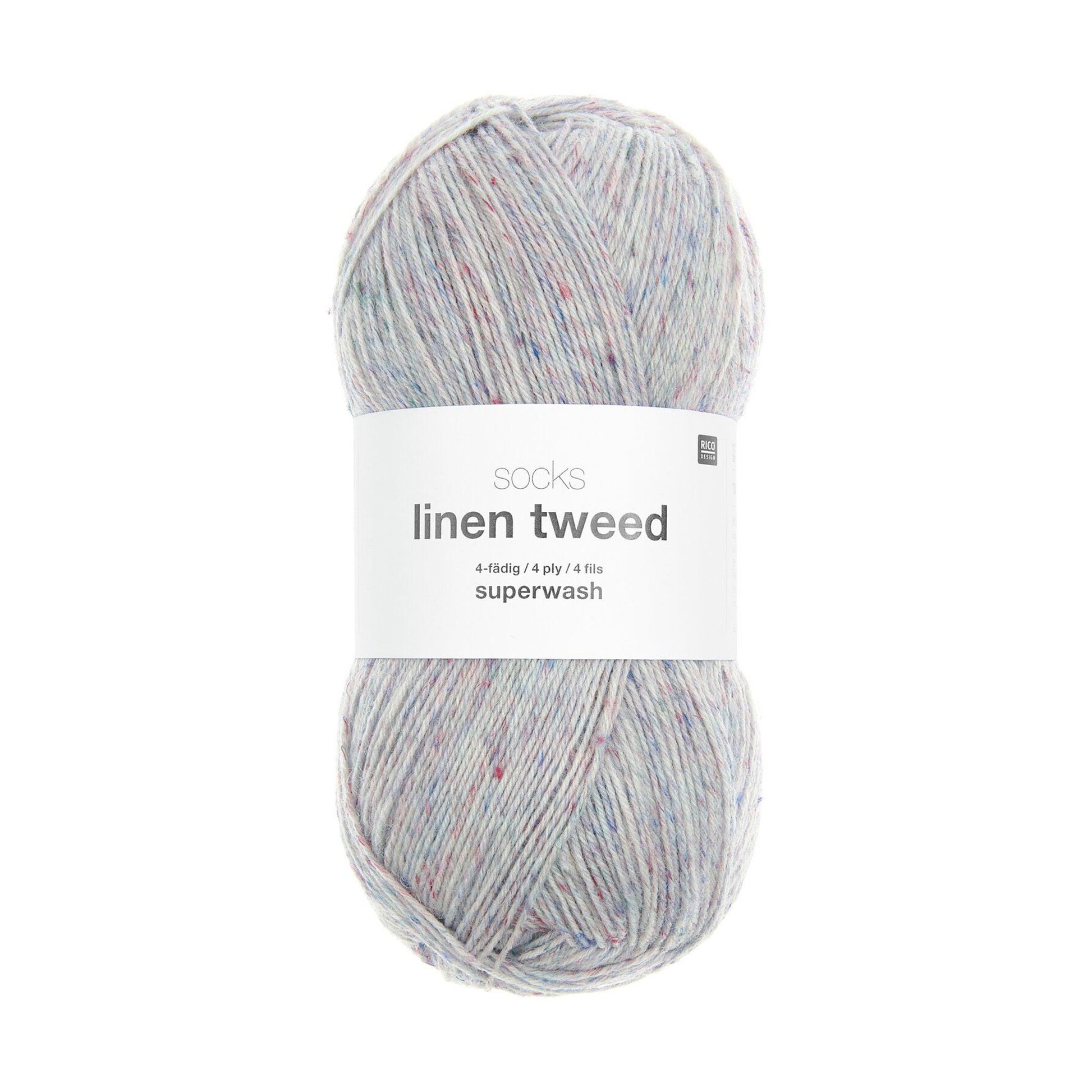 Socks Linen Tweed de Rico Design coloris 004 Violettes