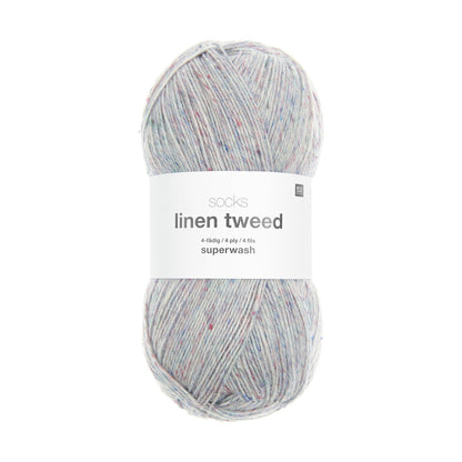 Socks Linen Tweed de Rico Design coloris 004 Violettes