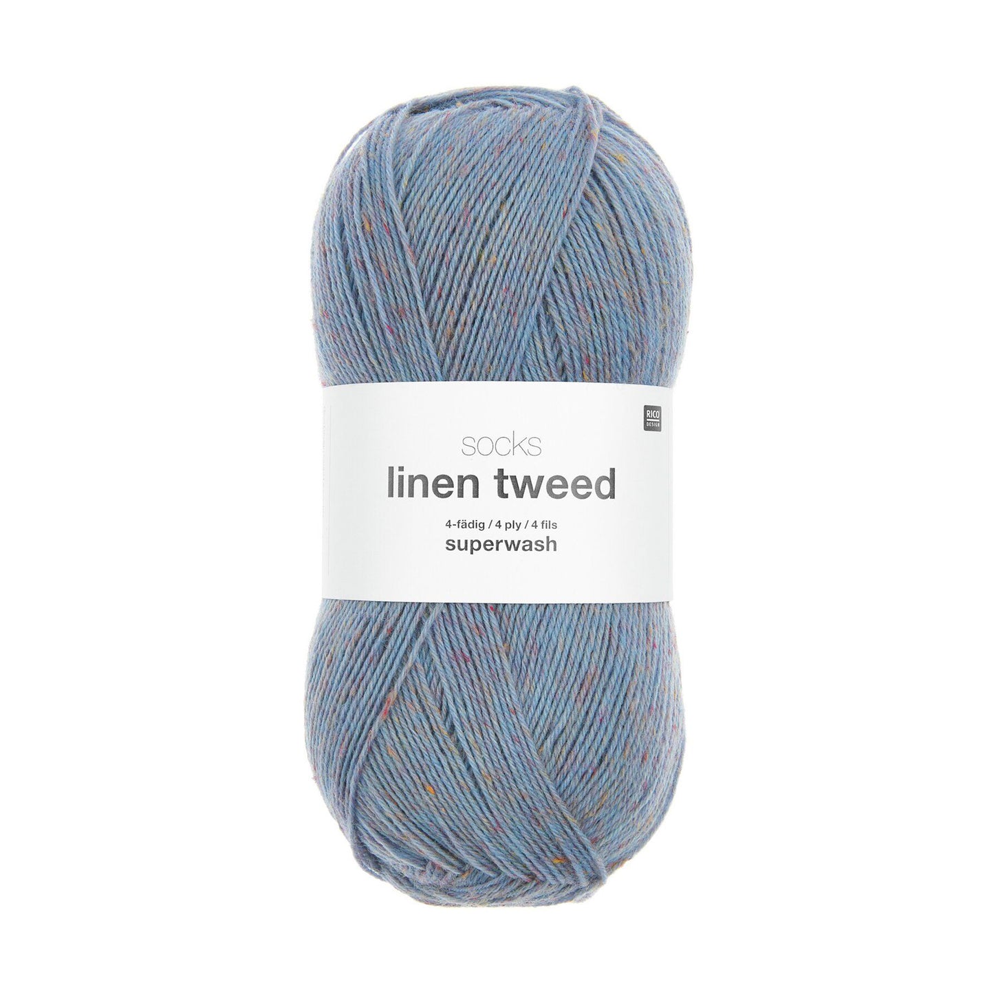 Socks Linen Tweed de Rico Design coloris 005 Bleu