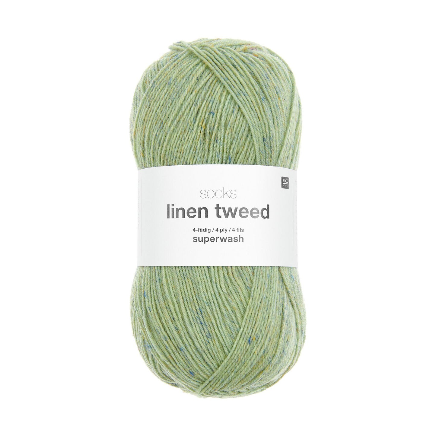 Socks Linen Tweed de Rico Design coloris 006 Olive