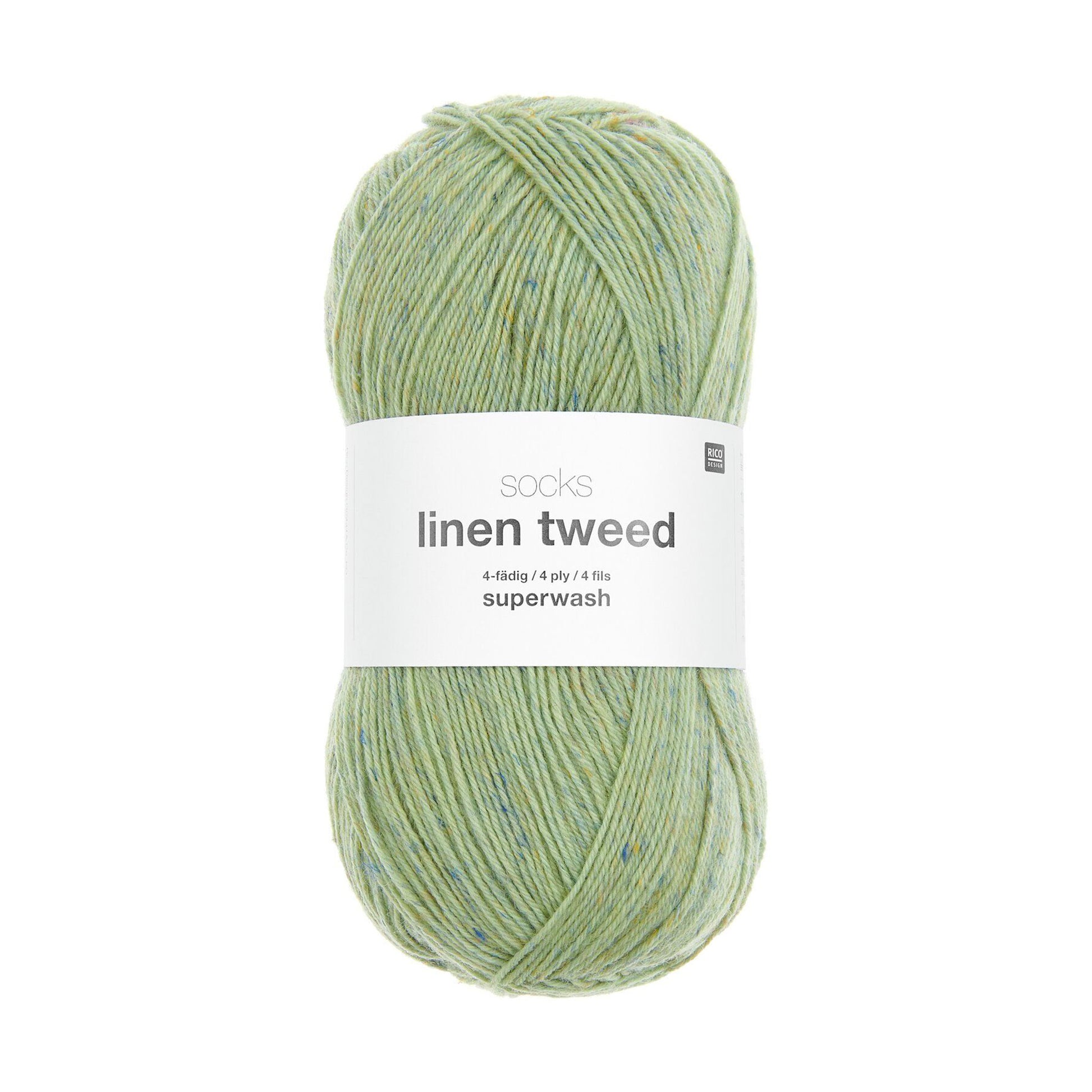 Socks Linen Tweed de Rico Design coloris 006 Olive