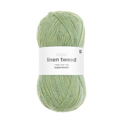 Socks Linen Tweed de Rico Design coloris 006 Olive