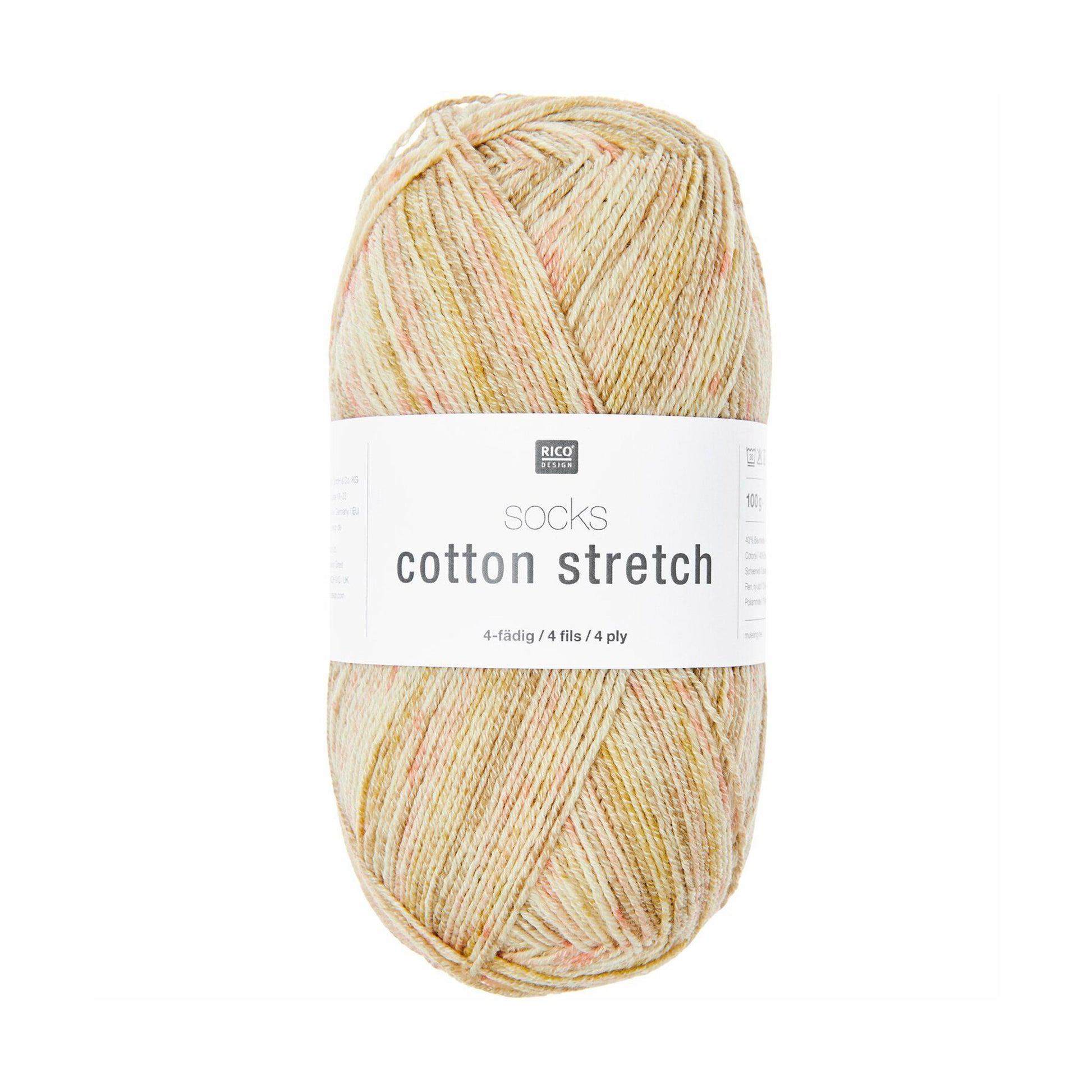 Socks Cotton Stretch de Rico Design coloris 009 Peaches