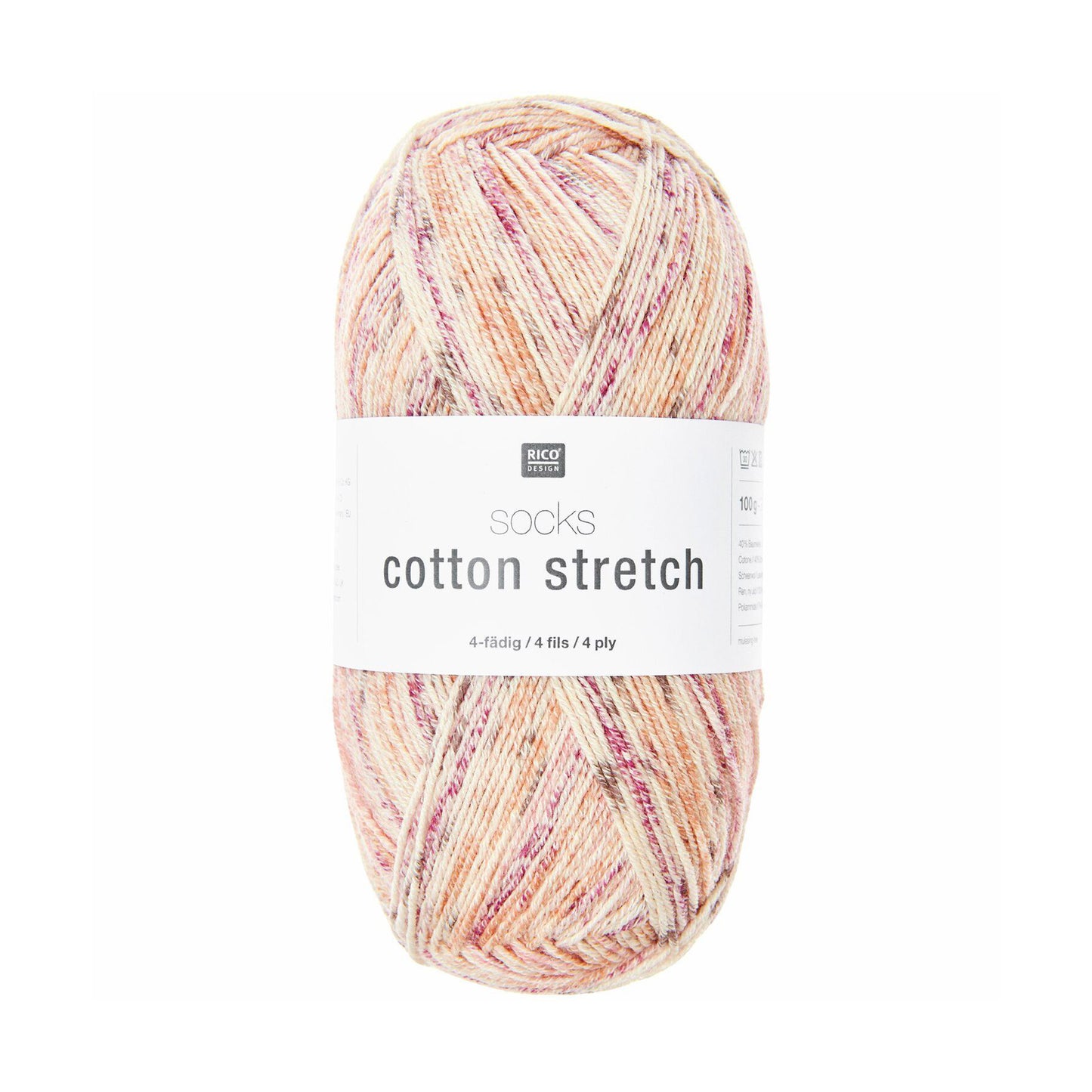 Socks Cotton Stretch de Rico Design coloris 010 Red Berries