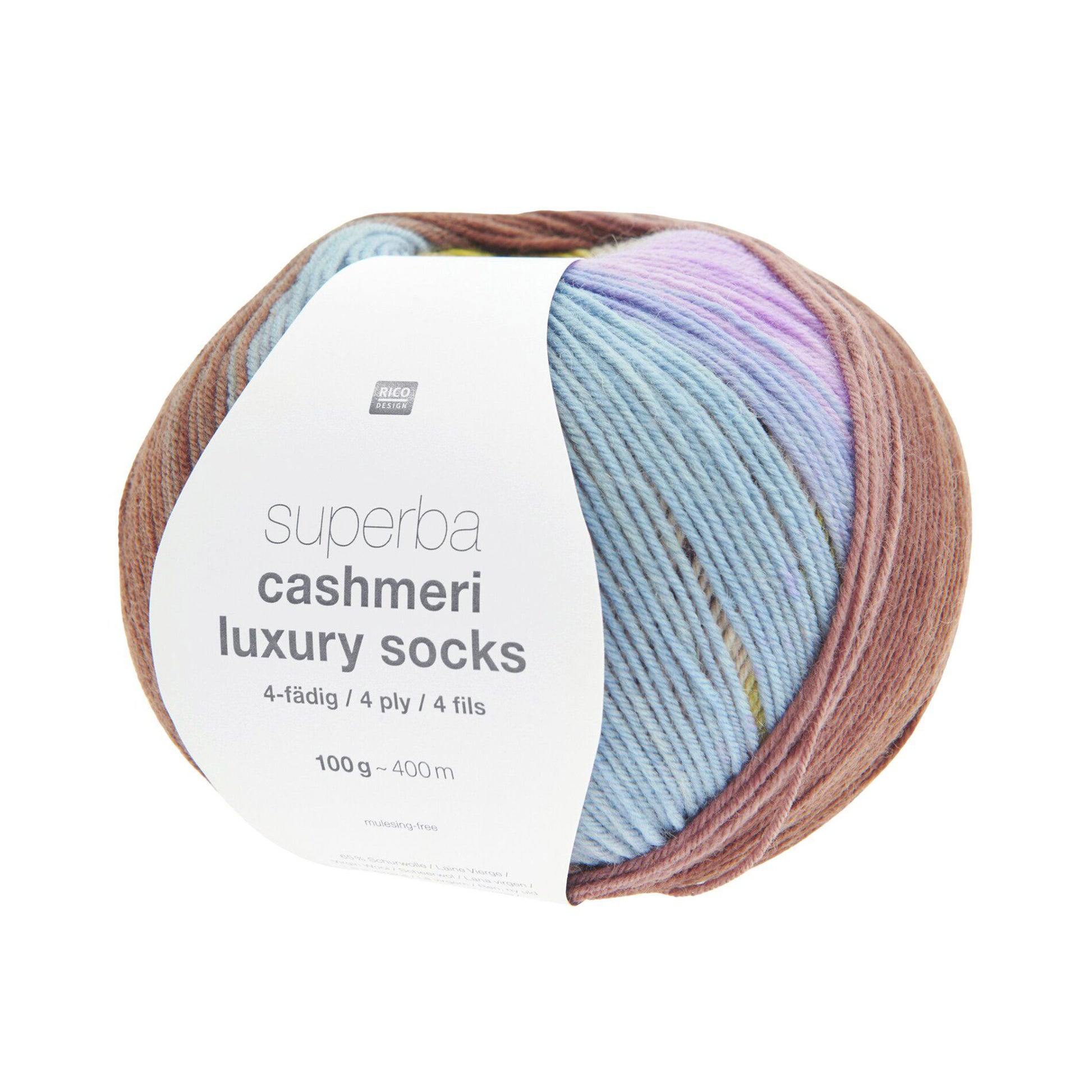 Superba Cashmeri Luxury Socks de Rico Design coloris 038 Autumn Shades