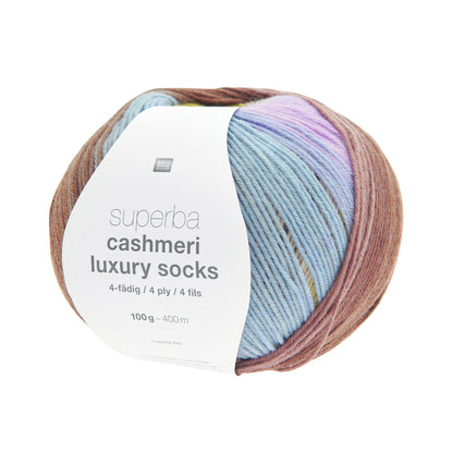Superba Cashmeri Luxury Socks de Rico Design coloris 038 Autumn Shades