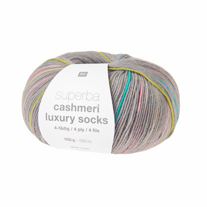 Superba Cashmeri Luxury Socks de Rico Design coloris 043 Romantic Hues