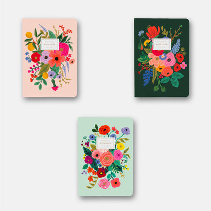 Set de trois carnets Rifle and Co modèle Garden Party