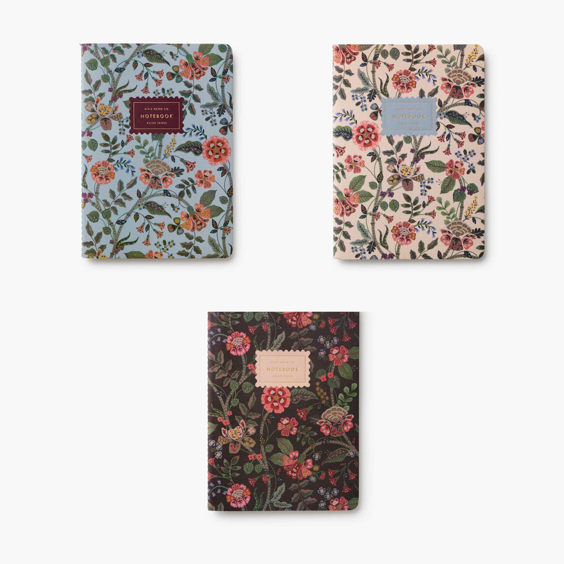 Set de trois carnets Rifle and Co modèle Gracie