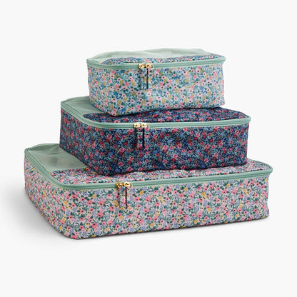 Set de malettes de rangement (packing cube set) de Rifle Paper Co modèle Rosa