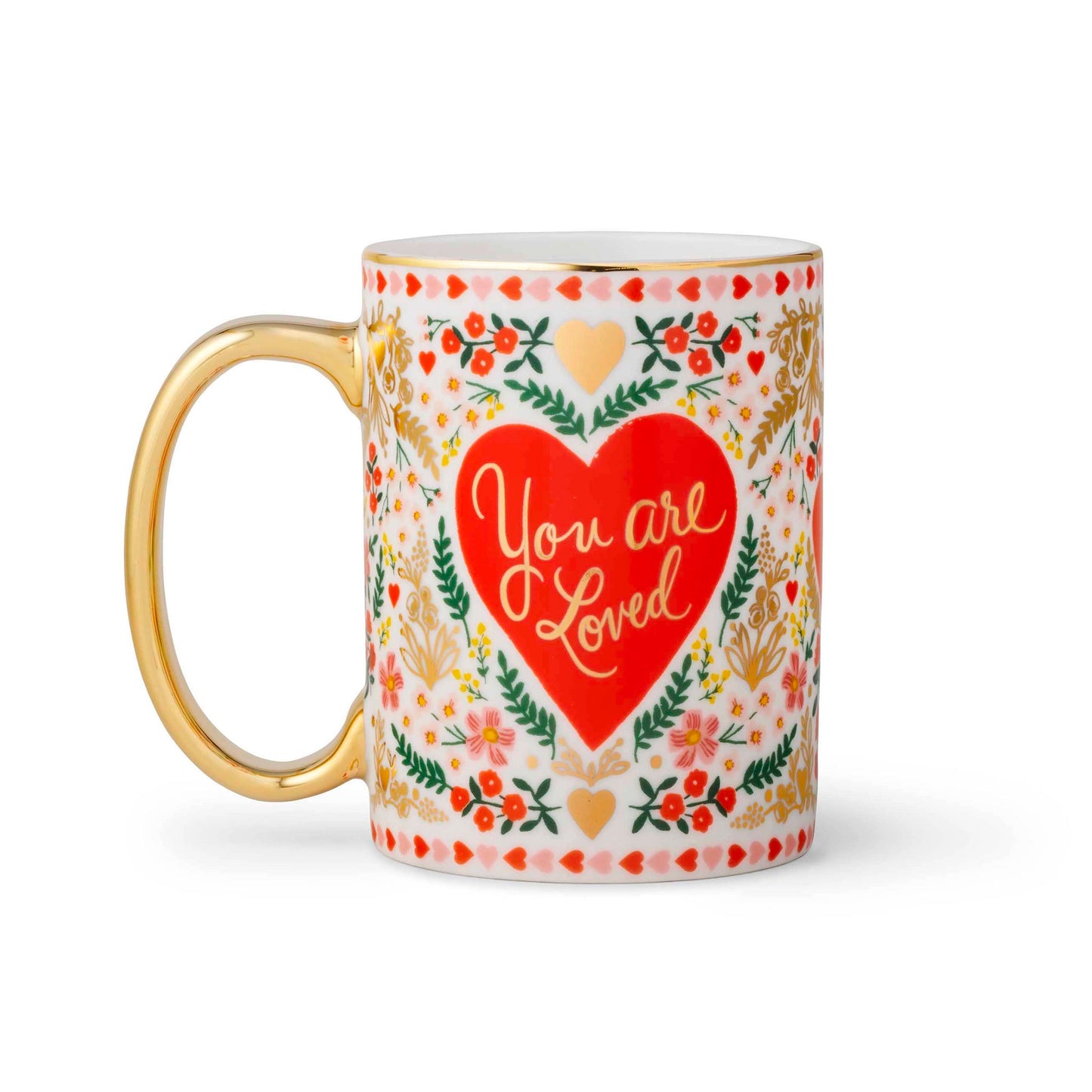 Mug en céramique avec poignée dorée Rifle Paper Co modèle Juliet