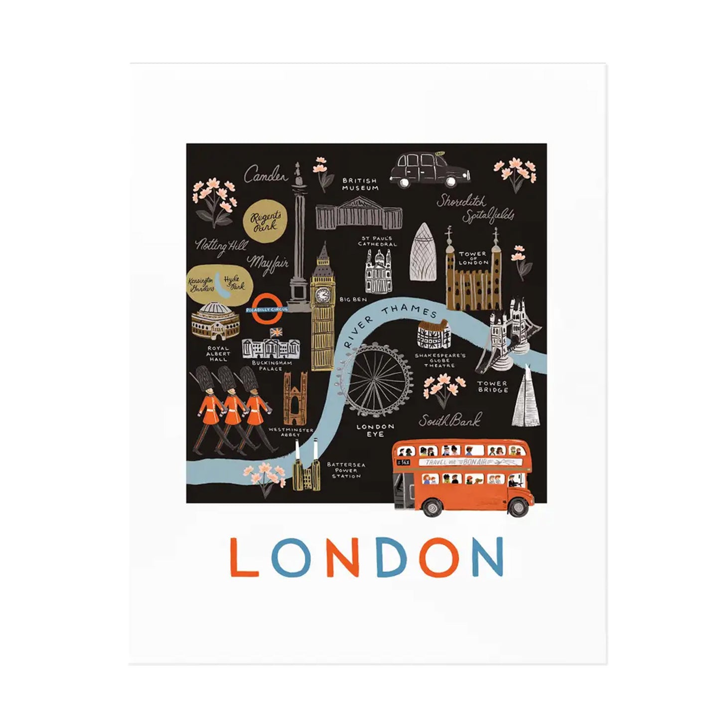 Affiche de Rifle Paper Co, modèle Londres