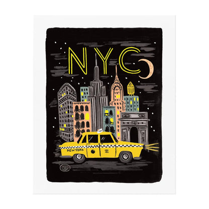 Affiche de Rifle Paper Co, modèle New York (taxi)