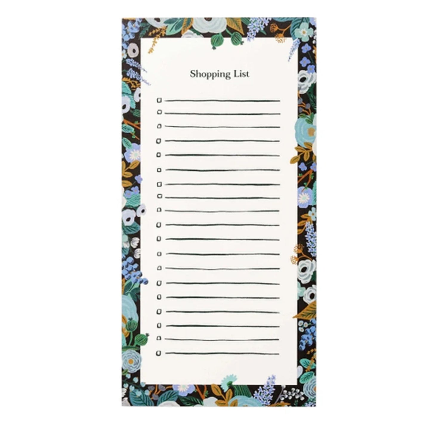 Bloc-notes aimanté de Rifle Paper Co, modèle Shopping List