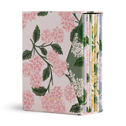 Box set de huit carnets Rifle and Co modèle Hydrangea
