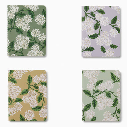 Box set de huit carnets Rifle and Co modèle Hydrangea