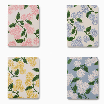 Box set de huit carnets Rifle and Co modèle Hydrangea