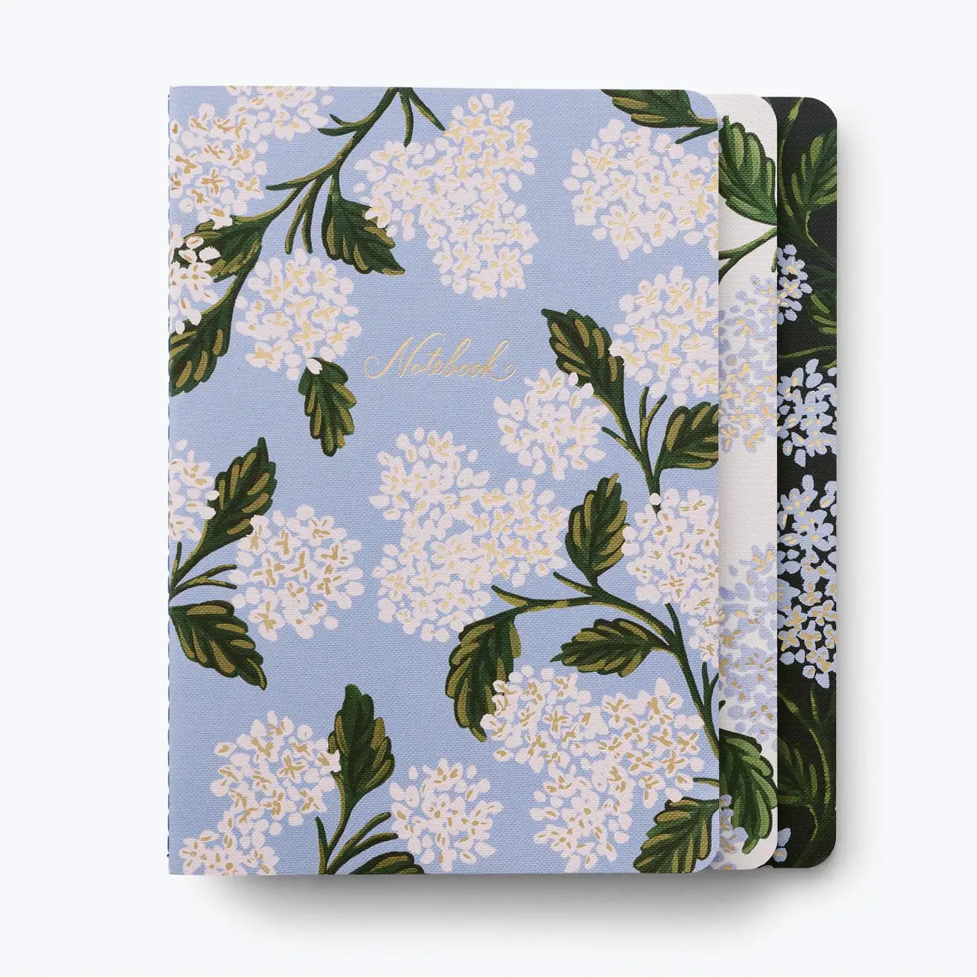 Set de trois carnets Rifle and Co modèle Hydrangea